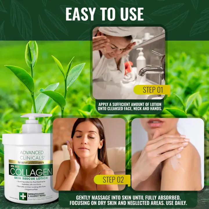 Advanced Clinicals Collagen Skin Rescue Lotion 454g